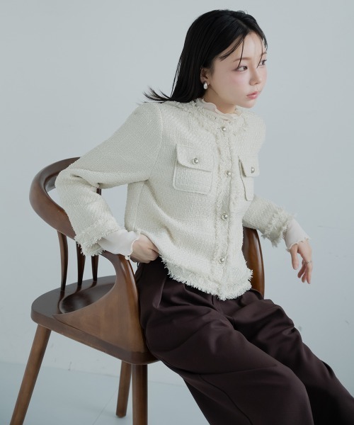 Petitjo（プッチージョ）の「小さいサイズ　シアーハイネックカットソー　低身長さん・小柄女性（Tシャツ/カットソー・レディース・アイボリー/ブラック・PL/PSS/PS/PM）」の22枚目の写真