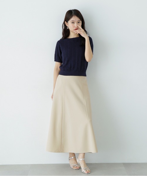 N.(N. Natural Beauty Basic)(エヌエヌナチュラルビューティーベーシック)の「ユースフルフレアスカート(スカート・レディース・チャコールグレー/ライトグリーン/ベージュ・MEDIUM/SMALL)」の11枚目の写真