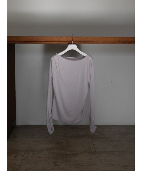 Katrin TOKYO(カトリーントーキョー)の「sheer shirring tee(Tシャツ/カットソー・レディース・イエロー/ホワイト/モーブ系・FREE/XS)」の7枚目の写真