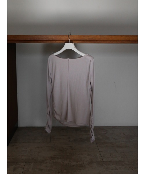 Katrin TOKYO(カトリーントーキョー)の「sheer shirring tee(Tシャツ/カットソー・レディース・イエロー/ホワイト/モーブ系・FREE/XS)」の8枚目の写真