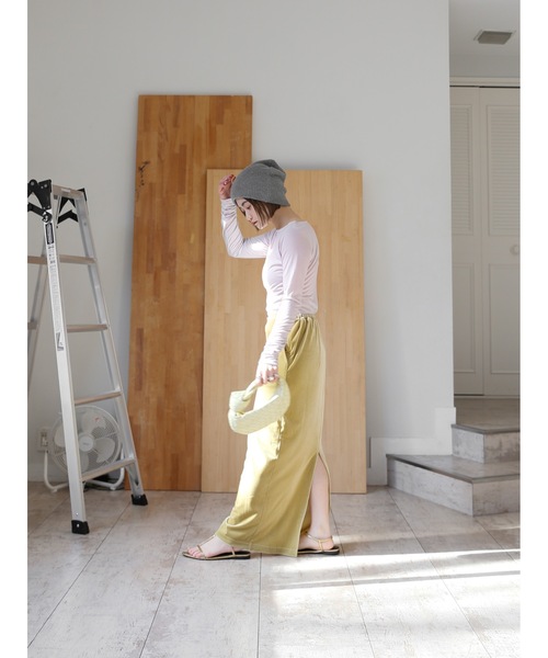 Katrin TOKYO(カトリーントーキョー)の「sheer shirring tee(Tシャツ/カットソー・レディース・イエロー/ホワイト/モーブ系・FREE/XS)」の17枚目の写真