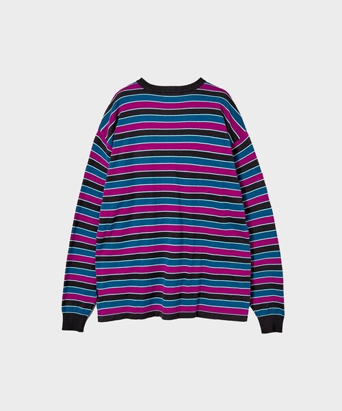 F-LAGSTUF-F(フラグスタフ)の「23AW-FS-30 STRIPE LS COTTON SWEATER(Tシャツ/カットソー・メンズ・グリーン/ブルー・MEDIUM/X-LARGE/LARGE)」の15枚目の写真