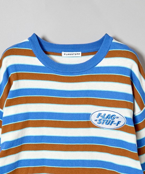 F-LAGSTUF-F(フラグスタフ)の「23AW-FS-30 STRIPE LS COTTON SWEATER(Tシャツ/カットソー・メンズ・グリーン/ブルー・MEDIUM/X-LARGE/LARGE)」の10枚目の写真