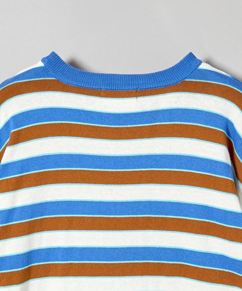 F-LAGSTUF-F(フラグスタフ)の「23AW-FS-30 STRIPE LS COTTON SWEATER(Tシャツ/カットソー・メンズ・グリーン/ブルー・MEDIUM/X-LARGE/LARGE)」の11枚目の写真
