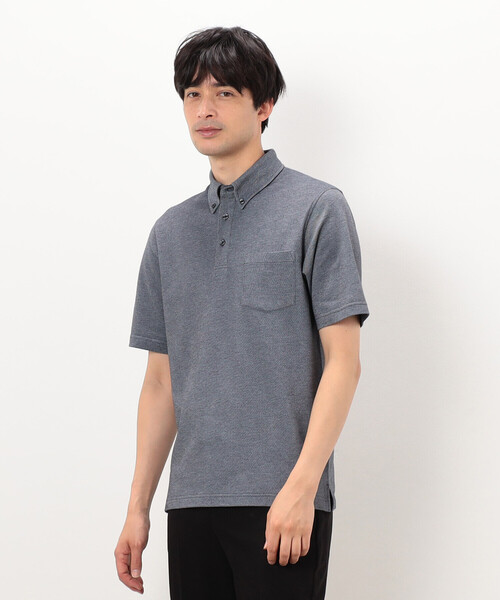 COMME CA ISM（コムサイズム）の「【吸水速乾】カノコポロシャツ（ポロシャツ・メンズ・ネイビー/ブルー/グレー/ホワイト/サックスブルー/ブラック・X-LARGE/LARGE/MEDIUM）」の7枚目の写真