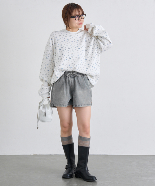 One Tea spoon(ワンティースプーン)の「ONE TEA SPOON /ワンティースプーン ISLAND BLUE DENIM BOXER ショートパンツ(その他パンツ・レディース・ブルー・FREE)」の2枚目の写真