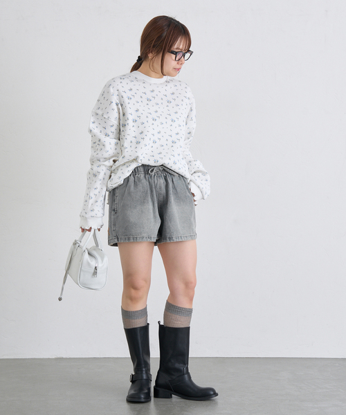 One Tea spoon(ワンティースプーン)の「ONE TEA SPOON /ワンティースプーン ISLAND BLUE DENIM BOXER ショートパンツ(その他パンツ・レディース・ブルー・FREE)」の3枚目の写真