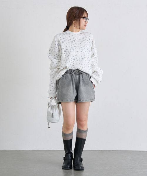 One Tea spoon(ワンティースプーン)の「ONE TEA SPOON /ワンティースプーン ISLAND BLUE DENIM BOXER ショートパンツ(その他パンツ・レディース・ブルー・FREE)」の4枚目の写真