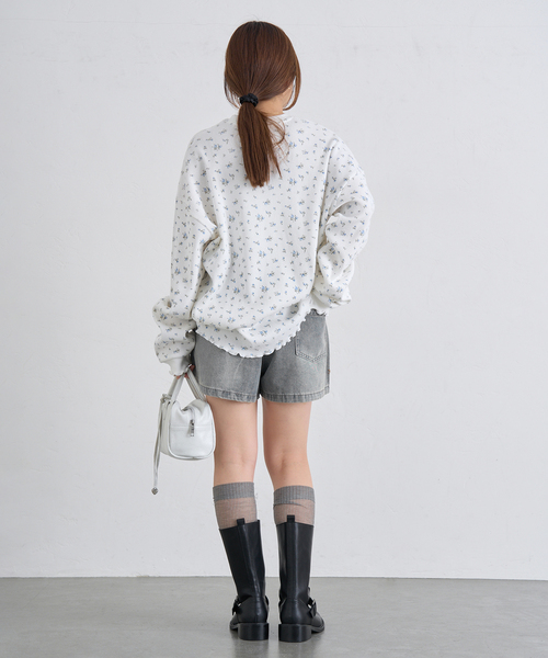 One Tea spoon(ワンティースプーン)の「ONE TEA SPOON /ワンティースプーン ISLAND BLUE DENIM BOXER ショートパンツ(その他パンツ・レディース・ブルー・FREE)」の6枚目の写真