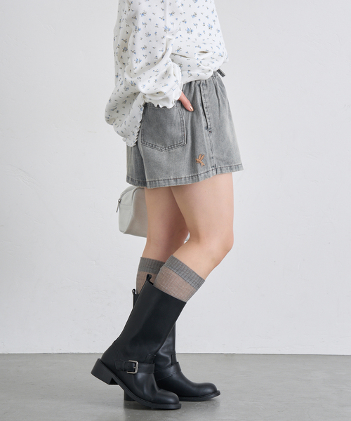 One Tea spoon(ワンティースプーン)の「ONE TEA SPOON /ワンティースプーン ISLAND BLUE DENIM BOXER ショートパンツ(その他パンツ・レディース・ブルー・FREE)」の9枚目の写真