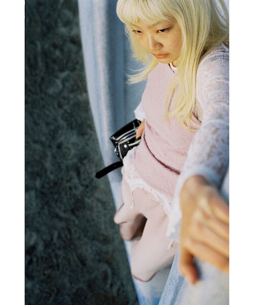 Ray BEAMS（レイビームス）の「チュール ジャガード カップ キャミソール（キャミソール・レディース・オフホワイト/ブラック/ピンク・ONE SIZE）」の7枚目の写真