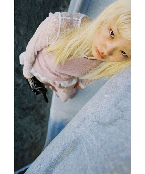 Ray BEAMS（レイビームス）の「チュール ジャガード カップ キャミソール（キャミソール・レディース・オフホワイト/ブラック/ピンク・ONE SIZE）」の8枚目の写真