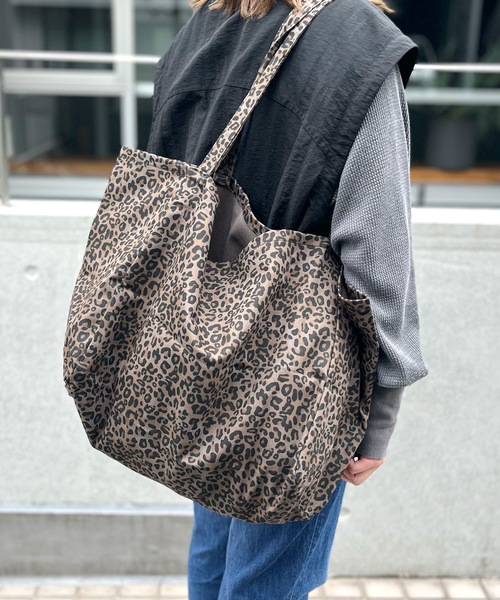 Anthe(アンテ)の「【Anthe】 / レオパードBIG TOTE / ant-000025(トートバッグ・レディース・グレー/ベージュ・ONESIZE)」の8枚目の写真