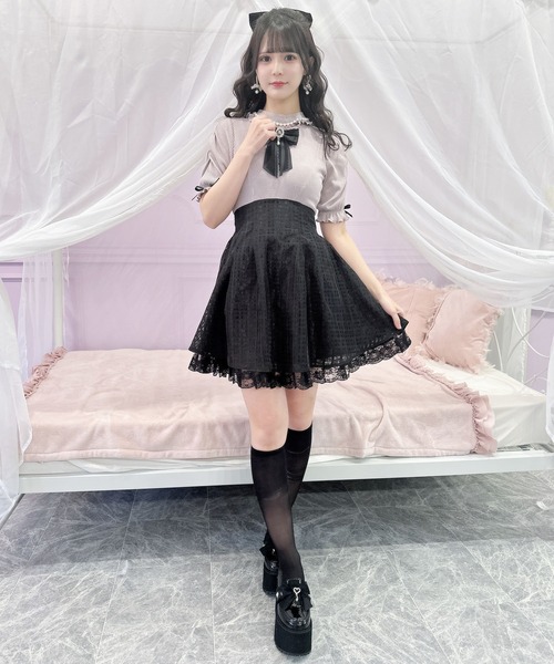 ROJITA(ロジータ)の「異素材ドッキングデコルテ開きワンピース(ワンピース・レディース・ベージュ/ピンク/ブラック・FREE)」の20枚目の写真