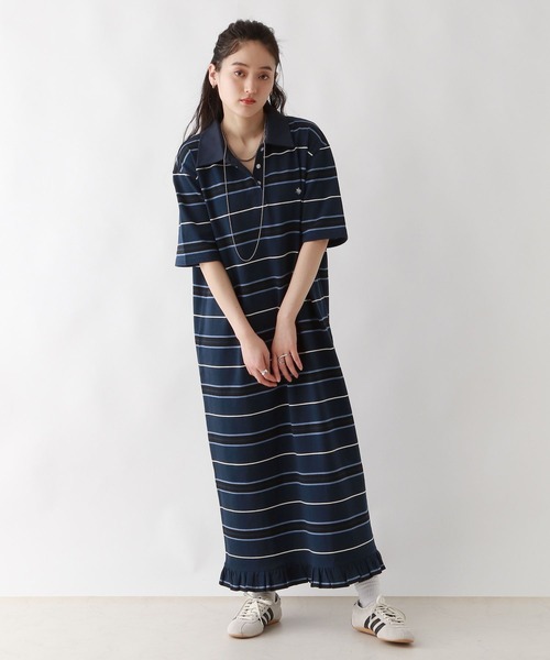 POLO BCS（ポロ ビーシーエス）の「＜POLO BCS/ポロ・ビーシーエス＞別注ＰＯＬＯ／ボーダーポロＯＰ（ワンピース・レディース・ブラウン/ネイビー・FREE）」の15枚目の写真