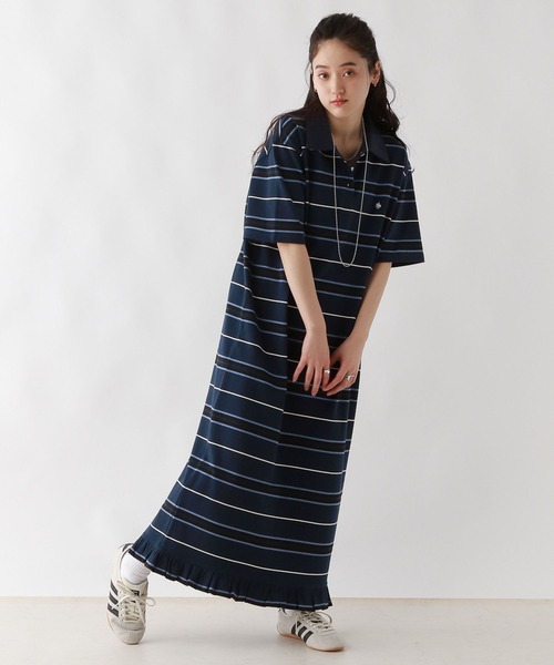 POLO BCS（ポロ ビーシーエス）の「＜POLO BCS/ポロ・ビーシーエス＞別注ＰＯＬＯ／ボーダーポロＯＰ（ワンピース・レディース・ブラウン/ネイビー・FREE）」の16枚目の写真