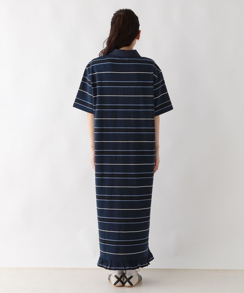 POLO BCS（ポロ ビーシーエス）の「＜POLO BCS/ポロ・ビーシーエス＞別注ＰＯＬＯ／ボーダーポロＯＰ（ワンピース・レディース・ブラウン/ネイビー・FREE）」の18枚目の写真