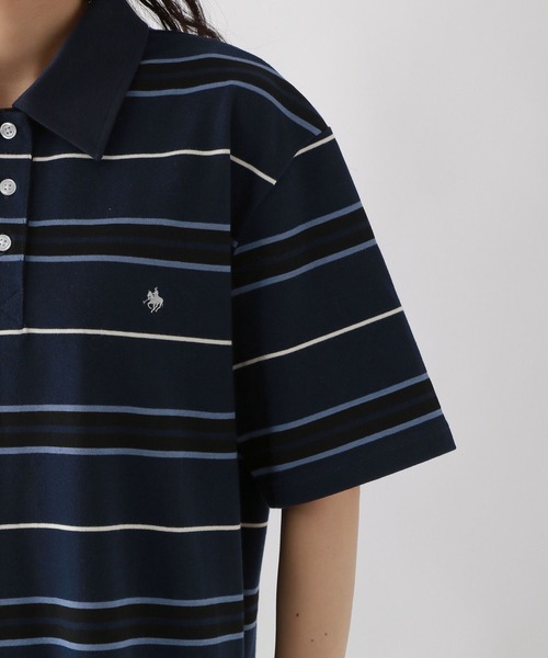 POLO BCS（ポロ ビーシーエス）の「＜POLO BCS/ポロ・ビーシーエス＞別注ＰＯＬＯ／ボーダーポロＯＰ（ワンピース・レディース・ブラウン/ネイビー・FREE）」の21枚目の写真