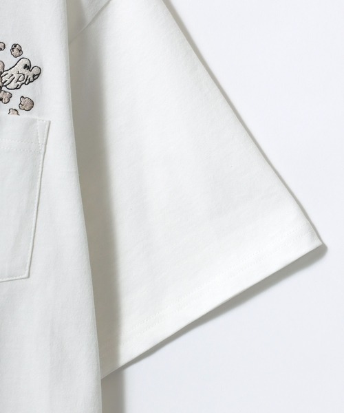 POWER TO THE PEOPLE（パワートゥーザピープル）の「POWER TO THE PEOPLE/パワートゥザピープル ゴースト 猫 犬 ロゴ ワンポイント刺繍 ポケット 半袖Tシャツ/レディース メンズ（Tシャツ/カットソー・レディース・ホワイト系その他2/ブラック系その他2/ピンク/ブルー/ホワイト系その他/ブラック系その他/ブラック/ネイビー/ホワイト・LL/M/L）」の11枚目の写真