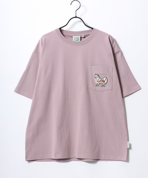 POWER TO THE PEOPLE（パワートゥーザピープル）の「POWER TO THE PEOPLE/パワートゥザピープル ゴースト 猫 犬 ロゴ ワンポイント刺繍 ポケット 半袖Tシャツ/レディース メンズ（Tシャツ/カットソー・レディース・ホワイト系その他2/ブラック系その他2/ピンク/ブルー/ホワイト系その他/ブラック系その他/ブラック/ネイビー/ホワイト・LL/M/L）」の15枚目の写真