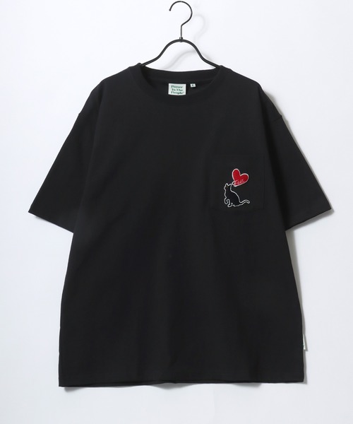 POWER TO THE PEOPLE（パワートゥーザピープル）の「POWER TO THE PEOPLE/パワートゥザピープル ゴースト 猫 犬 ロゴ ワンポイント刺繍 ポケット 半袖Tシャツ/レディース メンズ（Tシャツ/カットソー・レディース・ホワイト系その他2/ブラック系その他2/ピンク/ブルー/ホワイト系その他/ブラック系その他/ブラック/ネイビー/ホワイト・LL/M/L）」の16枚目の写真