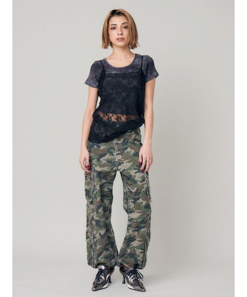 EVRIS（エヴリス）の「SUNNYショートTシャツ（Tシャツ/カットソー・レディース・ブラック/イエロー/ホワイト/グレー・FREE）」の20枚目の写真