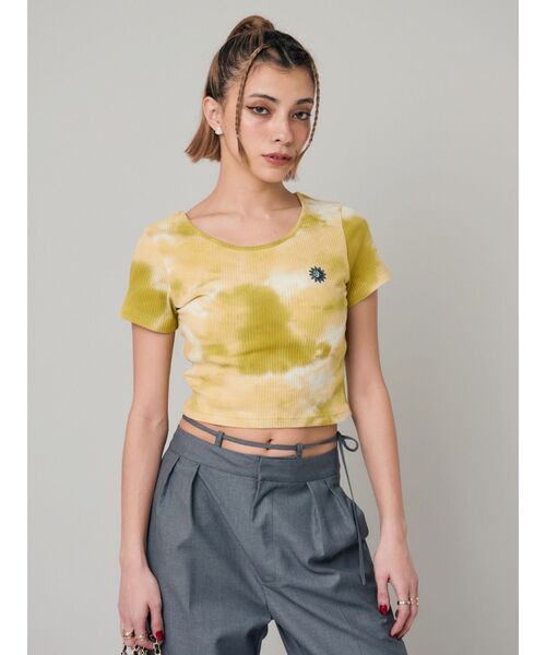 EVRIS（エヴリス）の「SUNNYショートTシャツ（Tシャツ/カットソー・レディース・ブラック/イエロー/ホワイト/グレー・FREE）」の22枚目の写真