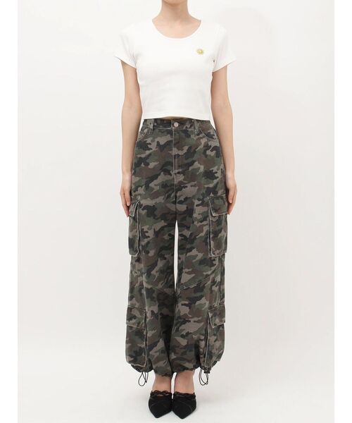 EVRIS（エヴリス）の「SUNNYショートTシャツ（Tシャツ/カットソー・レディース・ブラック/イエロー/ホワイト/グレー・FREE）」の21枚目の写真