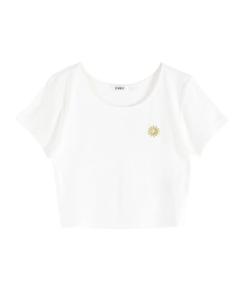 EVRIS（エヴリス）の「SUNNYショートTシャツ（Tシャツ/カットソー・レディース・ブラック/イエロー/ホワイト/グレー・FREE）」の8枚目の写真