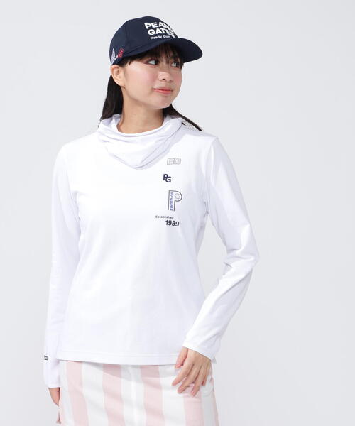 PEARLY GATES(パーリーゲイツ)の「【PEARLY GATES】【PG BODY】ソマルティソロナストレッチカノコ長袖オフタートルネックカットソー(Tシャツ/カットソー・レディース・ブルー/ネイビー/ホワイト・LARGE/MEDIUM)」の4枚目の写真