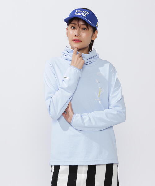 PEARLY GATES(パーリーゲイツ)の「【PEARLY GATES】【PG BODY】ソマルティソロナストレッチカノコ長袖オフタートルネックカットソー(Tシャツ/カットソー・レディース・ブルー/ネイビー/ホワイト・LARGE/MEDIUM)」の9枚目の写真