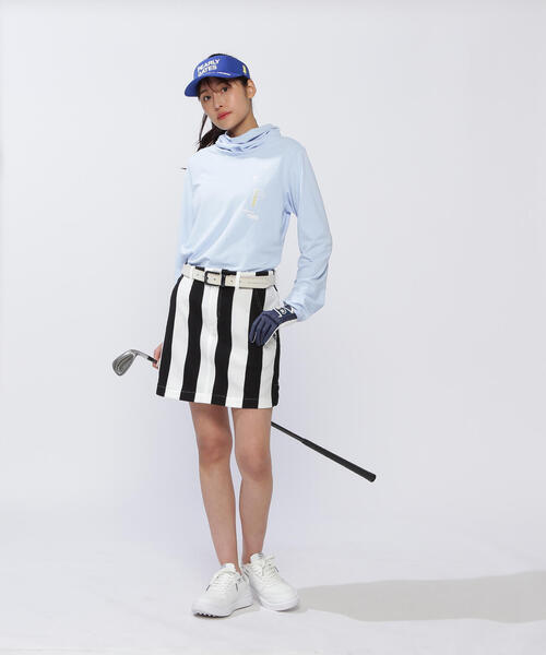 PEARLY GATES(パーリーゲイツ)の「【PEARLY GATES】【PG BODY】ソマルティソロナストレッチカノコ長袖オフタートルネックカットソー(Tシャツ/カットソー・レディース・ブルー/ネイビー/ホワイト・LARGE/MEDIUM)」の11枚目の写真