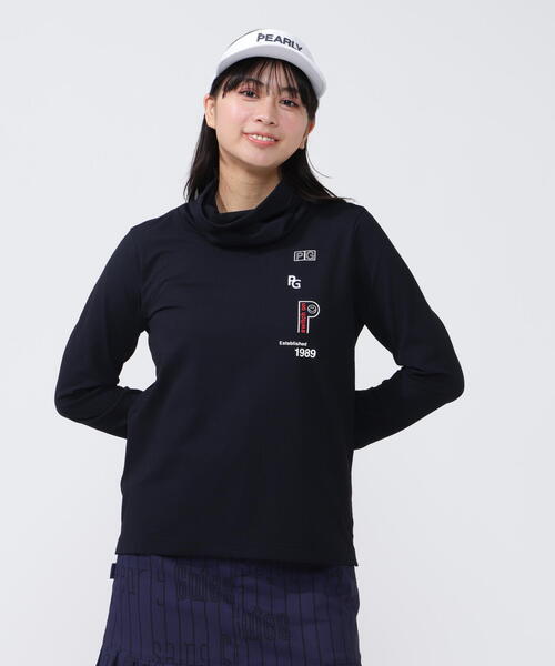 PEARLY GATES(パーリーゲイツ)の「【PEARLY GATES】【PG BODY】ソマルティソロナストレッチカノコ長袖オフタートルネックカットソー(Tシャツ/カットソー・レディース・ブルー/ネイビー/ホワイト・LARGE/MEDIUM)」の16枚目の写真