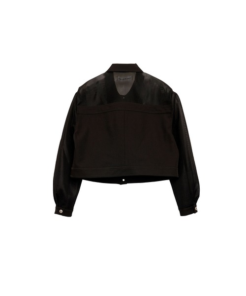Nora Lily elle(ノラリリーエル)の「【Nora Lily】「elle」See-through Denim Combi Jacket(ブルゾン・レディース・カーキ/ブラック/インディゴブルー・FREE)」の8枚目の写真