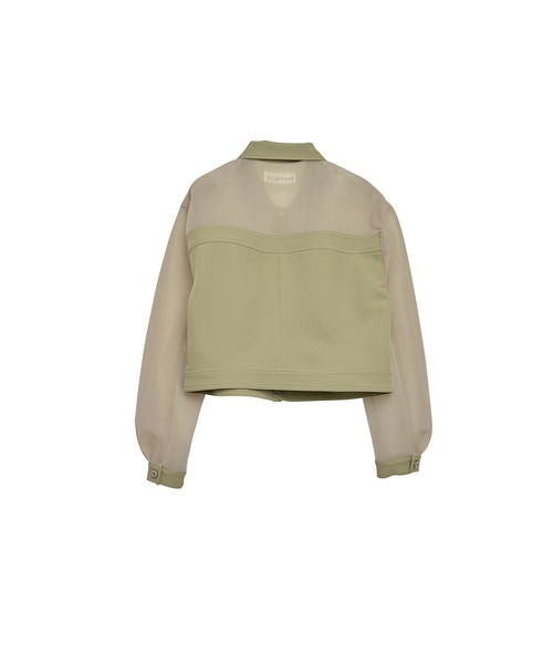 Nora Lily elle(ノラリリーエル)の「【Nora Lily】「elle」See-through Denim Combi Jacket(ブルゾン・レディース・カーキ/ブラック/インディゴブルー・FREE)」の13枚目の写真