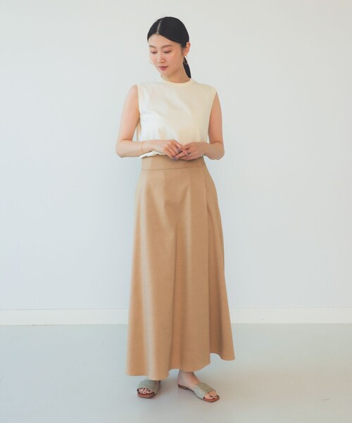 Demi-Luxe BEAMS（デミルクス ビームス）の「ワイドベルト フレアスカート [手洗い可]（スカート・レディース・ネイビー/ベージュ・36/38）」の16枚目の写真