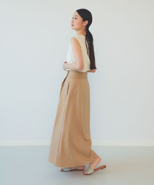Demi-Luxe BEAMS（デミルクス ビームス）の「ワイドベルト フレアスカート [手洗い可]（スカート・レディース・ネイビー/ベージュ・36/38）」の17枚目の写真