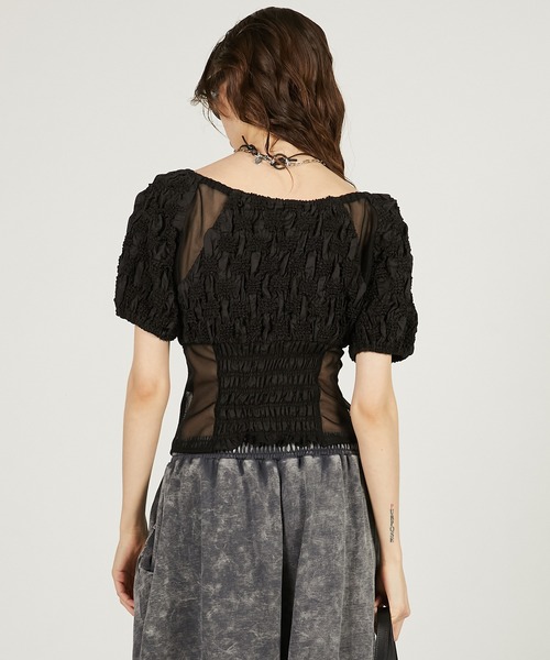 PRANK PROJECT（プランクプロジェクト）の「スモッキングパフトップ / Smocking Puff Top（その他トップス・レディース・ホワイト/ブラック・FREE）」の12枚目の写真