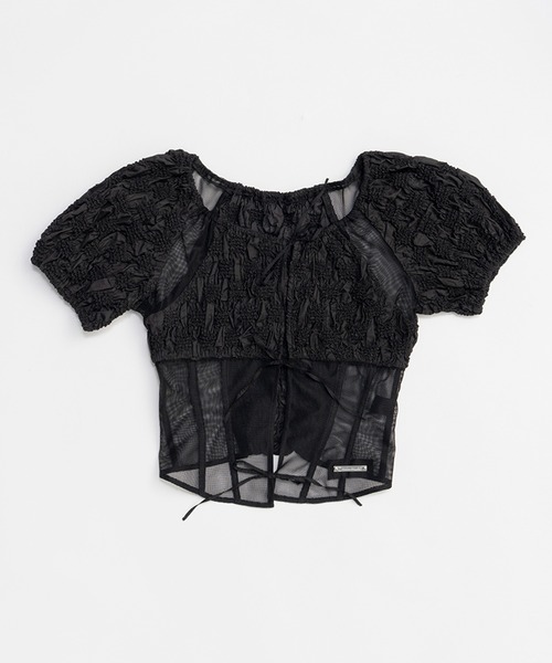 PRANK PROJECT（プランクプロジェクト）の「スモッキングパフトップ / Smocking Puff Top（その他トップス・レディース・ホワイト/ブラック・FREE）」の9枚目の写真