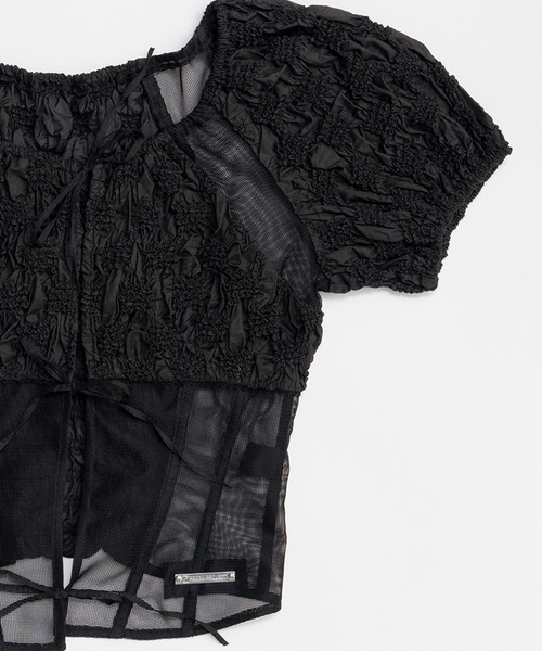 PRANK PROJECT（プランクプロジェクト）の「スモッキングパフトップ / Smocking Puff Top（その他トップス・レディース・ホワイト/ブラック・FREE）」の5枚目の写真