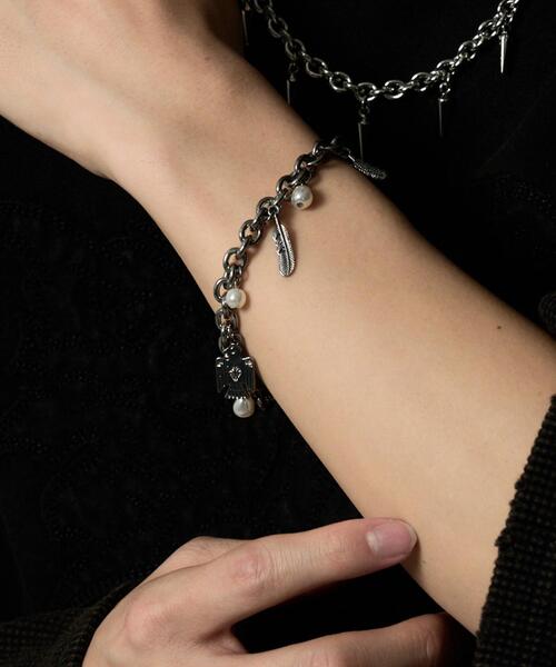 WEGO（ウィゴー）の「WEGO/モチーフMIXデザインブレス（ブレスレット・メンズ・その他3/その他2/その他1・FREE）」の2枚目の写真