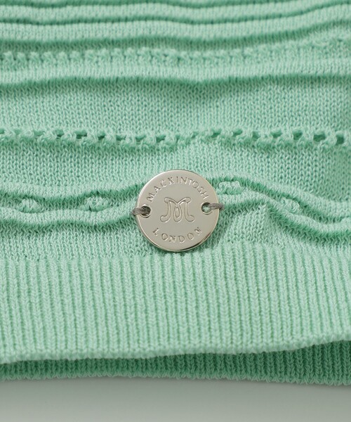 MACKINTOSH LONDON（マッキントッシュ ロンドン）の「【婦人画報掲載】バックパターンボーダーニットプルオーバー（Tシャツ/カットソー・レディース・ホワイト/グリーン・38）」の5枚目の写真