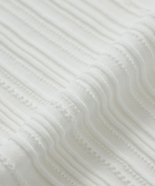 MACKINTOSH LONDON（マッキントッシュ ロンドン）の「【婦人画報掲載】バックパターンボーダーニットプルオーバー（Tシャツ/カットソー・レディース・ホワイト/グリーン・38）」の4枚目の写真