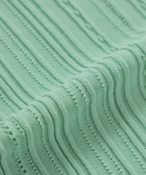 MACKINTOSH LONDON（マッキントッシュ ロンドン）の「【婦人画報掲載】バックパターンボーダーニットプルオーバー（Tシャツ/カットソー・レディース・ホワイト/グリーン・38）」の3枚目の写真