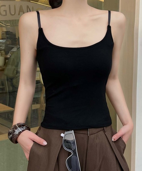 aimoha(アイモハ)の「バックストラップキャミソール (SS)(キャミソール・レディース・ホワイト/ベージュ/ブラック/グレー/チョコ・FREE)」の15枚目の写真