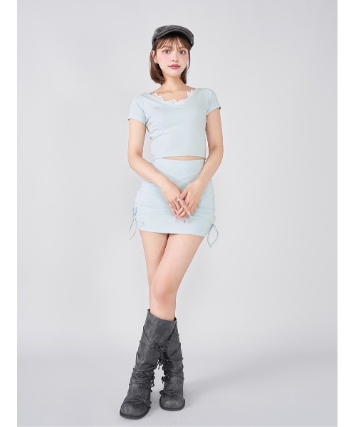 Darich（ダーリッチ）の「カシュクールギャザーセットアップ（セットアップ・レディース・グレー/サックスブルー/ピンク・FREE/FL）」の22枚目の写真