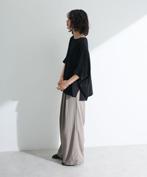 Green　Parks（グリーンパークス）の「冷やっとすずやかドルマンプルオーバー（Tシャツ/カットソー・レディース・ブラック/レッド/その他7/オフホワイト/ブルー/ダークネイビー・FREE）」の20枚目の写真