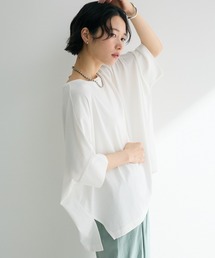 Green　Parks（グリーンパークス）の「冷やっとすずやかドルマンプルオーバー（Tシャツ/カットソー）」
