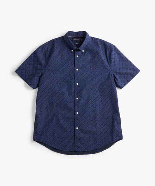 TOMMY HILFIGER(トミーヒルフィガー)の「フレックスポプリンモノグラムレギュラーフィットシャツ(シャツ/ブラウス・メンズ・ブルー・LARGE/MEDIUM/SMALL/X-LARGE)」の5枚目の写真