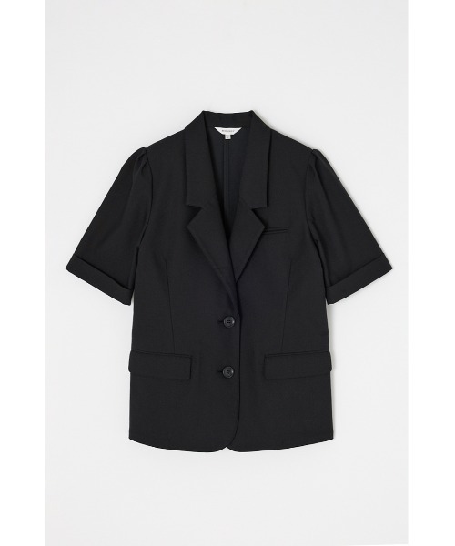 MOUSSY（マウジー）の「SHORT SLEEVE TAILORED ジャケット（テーラードジャケット・レディース・アイボリー/ブラック・FREE）」の7枚目の写真